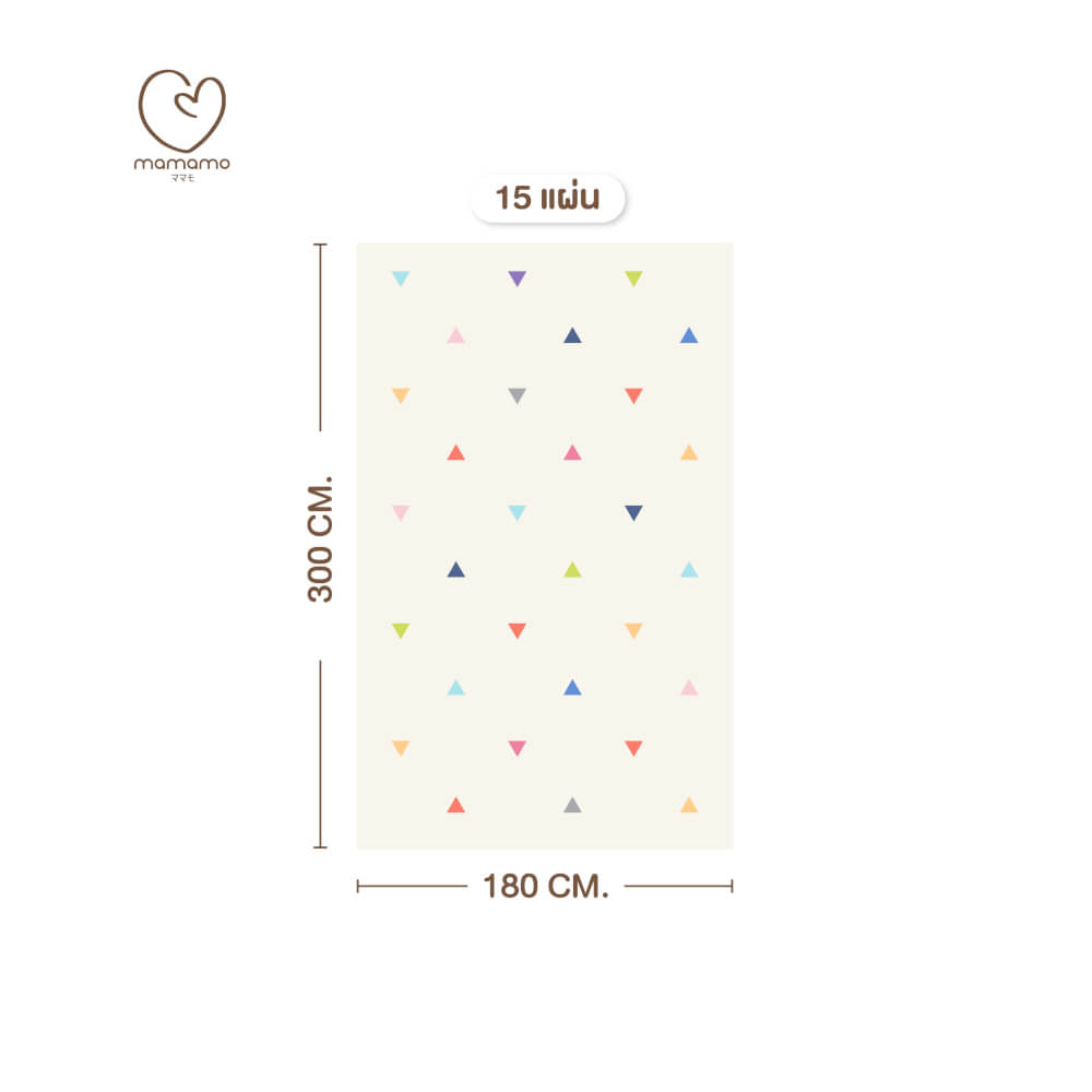 แผ่นรองคลาน จิ๊กซอว์ MAMAMO ชุด CHRISTMAS COLLECTION ลาย CONFETTI เซต 15 แผ่น เกรดพรีเมี่ยม หนา 1.4 CM. พร้อมขอบปิด พร้อมส่ง_8