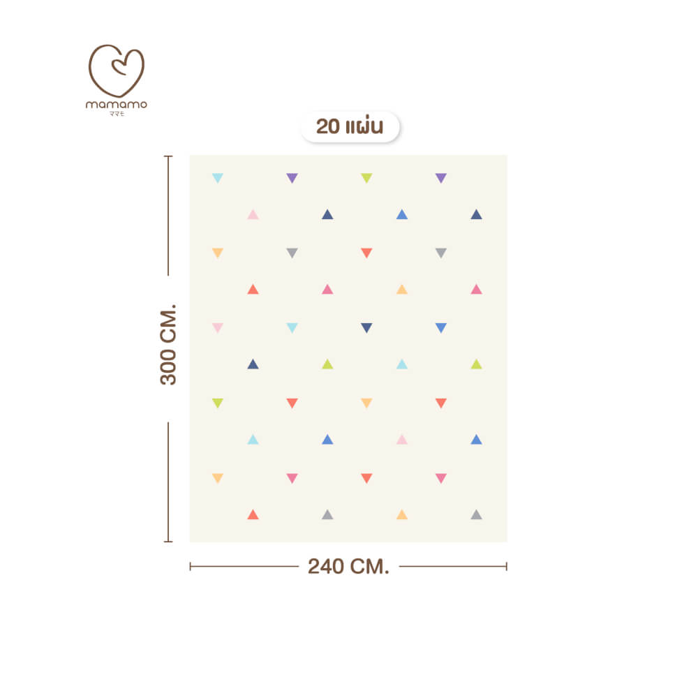 แผ่นรองคลาน จิ๊กซอว์ MAMAMO ชุด CHRISTMAS COLLECTION ลาย CONFETTI เซต 20 แผ่น เกรดพรีเมี่ยม หนา 1.4 CM. พร้อมขอบปิด พร้อมส่ง_8