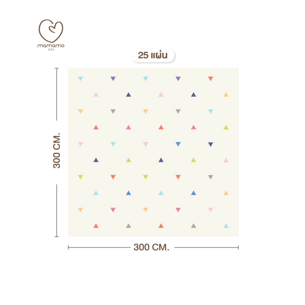 แผ่นรองคลาน จิ๊กซอว์ MAMAMO ชุด CHRISTMAS COLLECTION ลาย CONFETTI เซต 25 แผ่น เกรดพรีเมี่ยม หนา 1.4 CM. พร้อมขอบปิด พร้อมส่ง_8