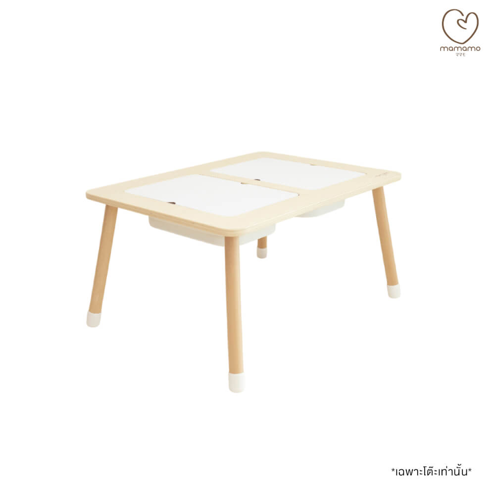 โต๊ะหลุม MAMAMO เสริมพัฒนาการ สีครีม ดีไซน์โค้งมน ปลอดภัยต่อลูกน้อย เฟอร์นิเจอร์เด็ก พร้อมส่ง_11