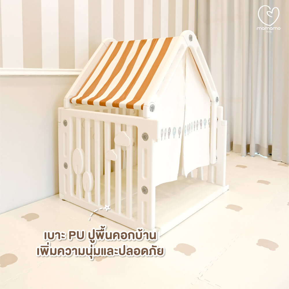 เบาะรองคลาน PU เล็ก MAMAMO วัสดุหนัง PU LEATHER สำหรับปูพื้น PLAY HOUSE เพิ่มความนุ่มและปลอดภัย
