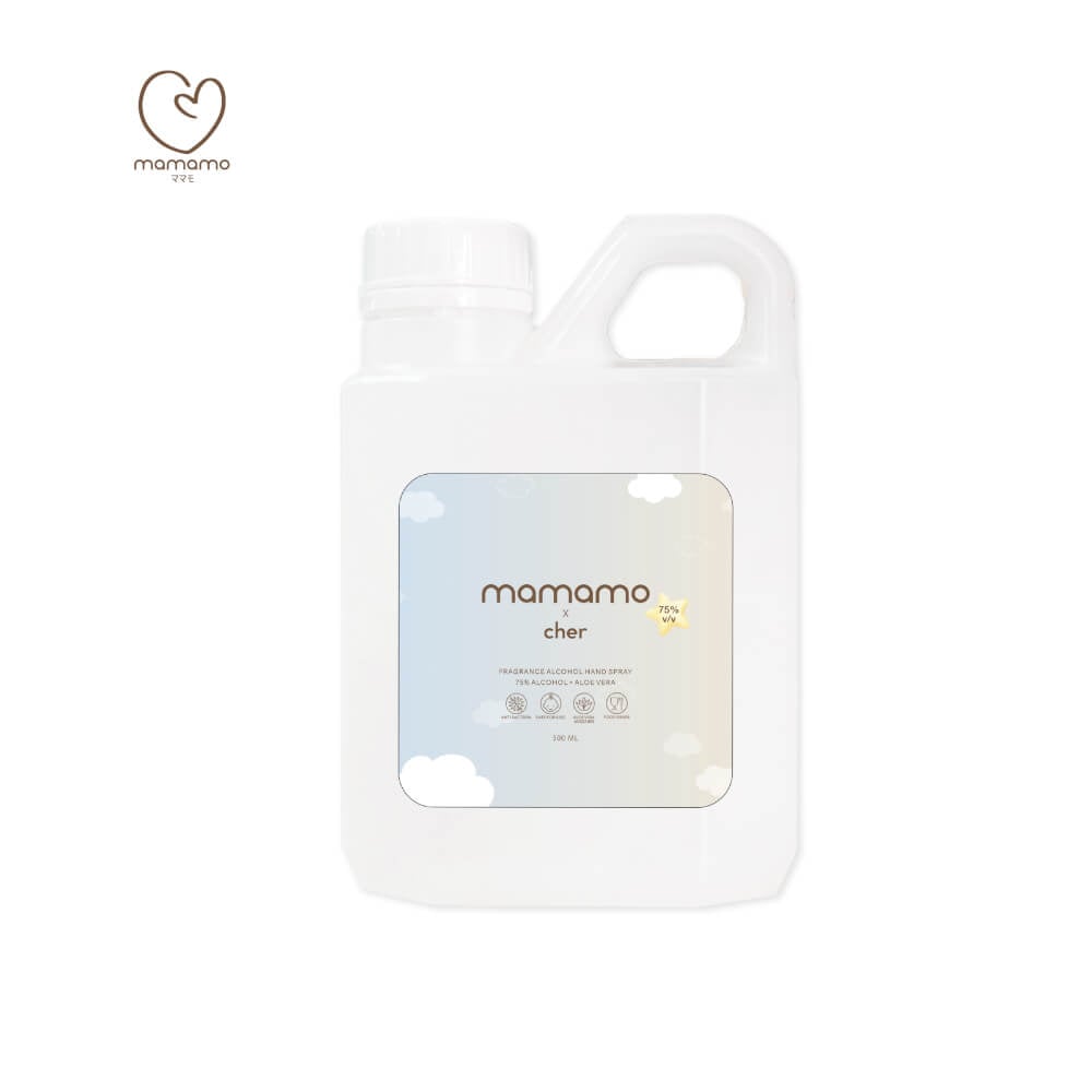 แอลกอฮอล์เด็ก MAMAMO X CHER ขนาด 500 ML. แอลกอฮอล์สำหรับเด็กและทุกคนในครอบครัว อ่อนโยนต่อผิว กลิ่นหอมละมุน พร้อมส่ง