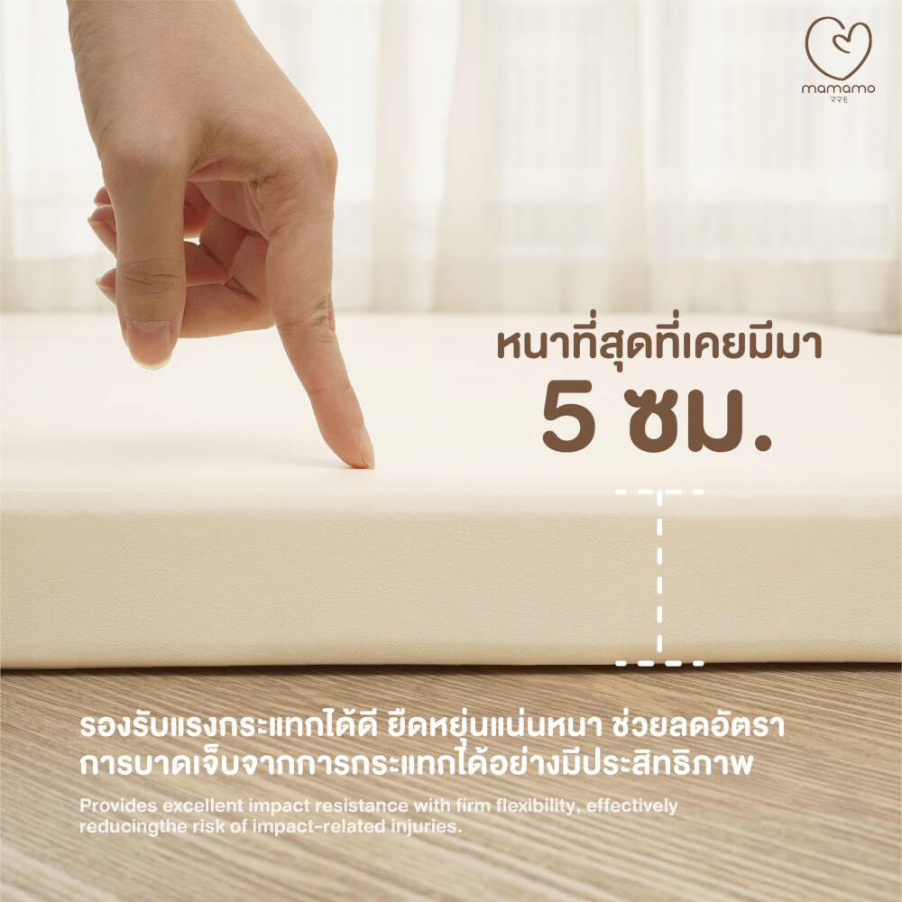 เบาะรองคลาน PU เล็ก MAMAMO วัสดุหนัง PU LEATHER สำหรับปูพื้น PLAY HOUSE เพิ่มความนุ่มและปลอดภัย