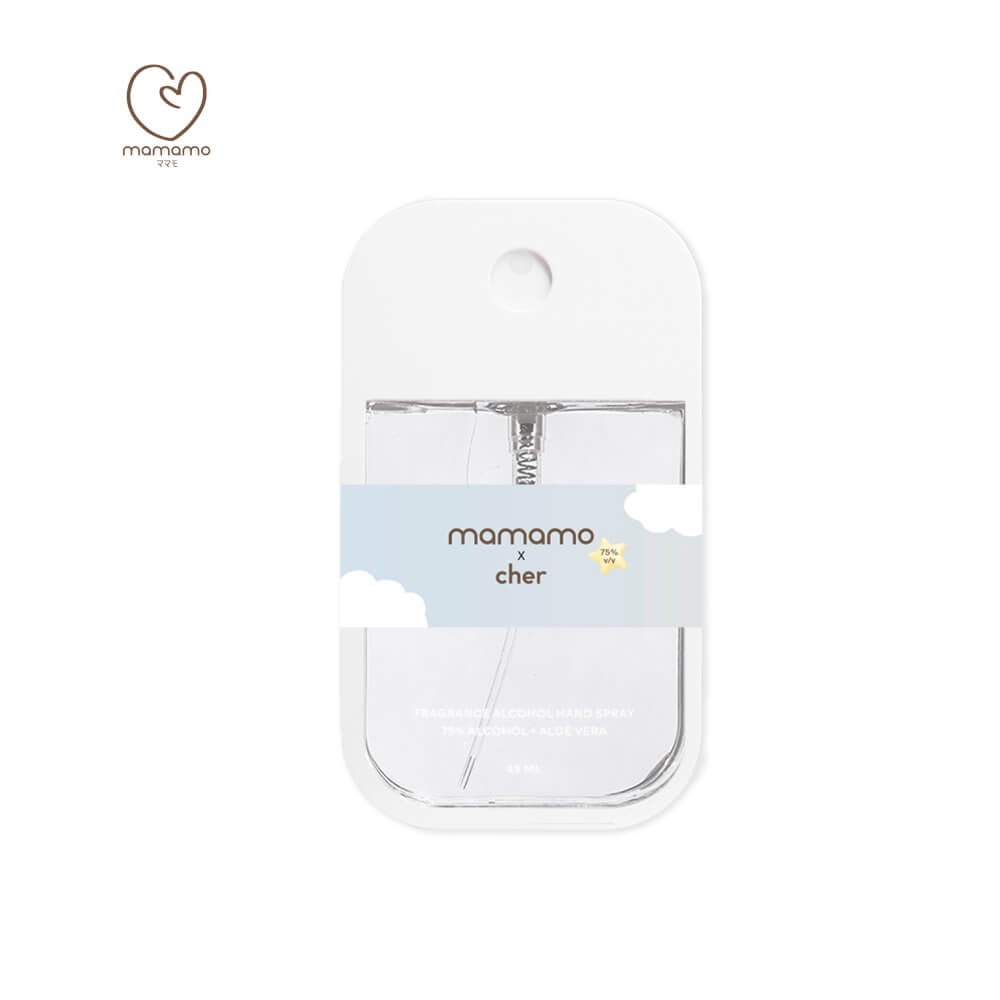แอลกอฮอล์เด็ก MAMAMO X CHER ขนาด 45 ML. แอลกอฮอล์สำหรับเด็กและทุกคนในครอบครัว อ่อนโยนต่อผิว กลิ่นหอมละมุน พร้อมส่ง