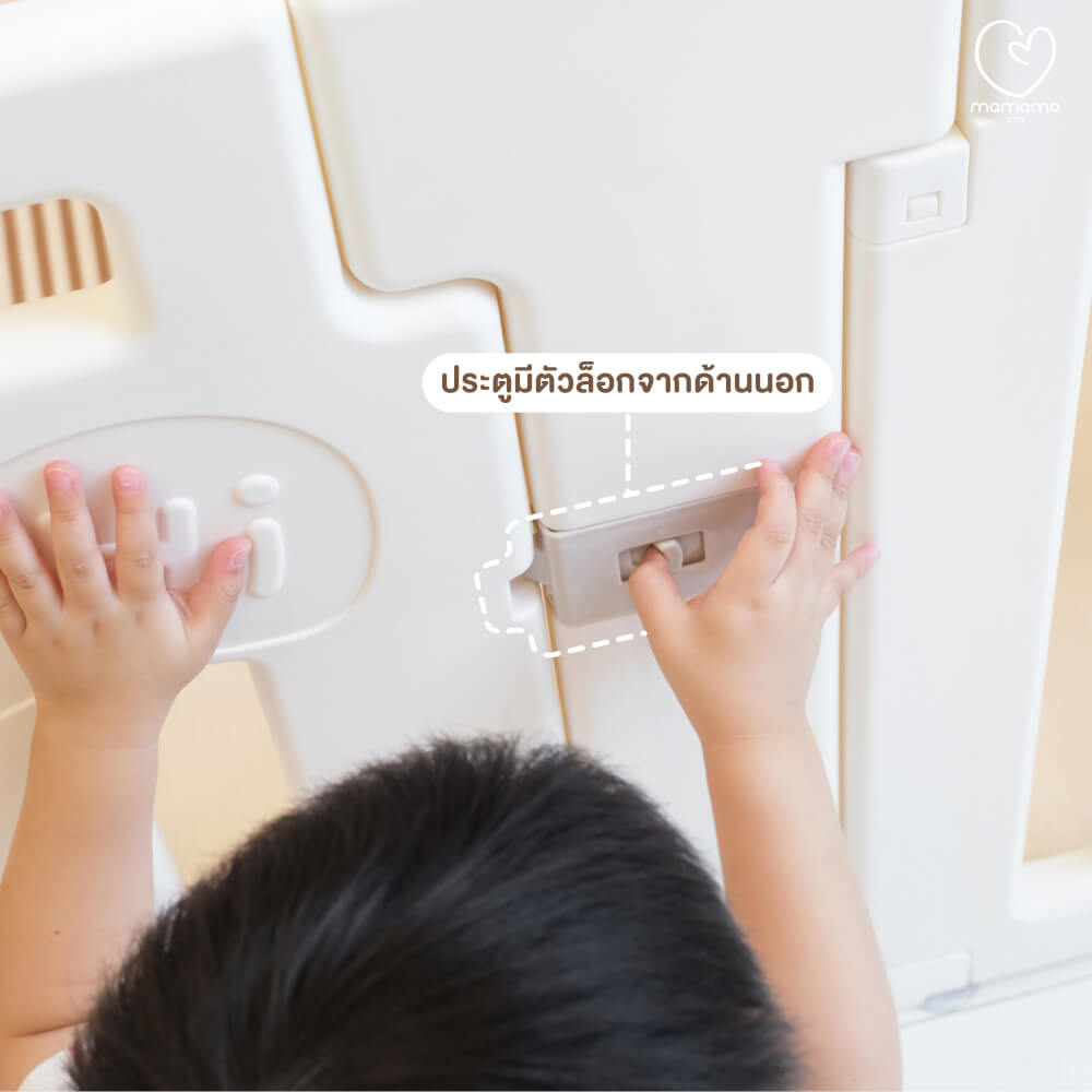 คอกกั้นเด็ก MAMAMO ลายหมี วัสดุ HDPE ขนาด 6 ฟุต พร้อมมุมกิจกรรม แถมฟรี ของเล่นหลายรายการ พร้อมส่ง