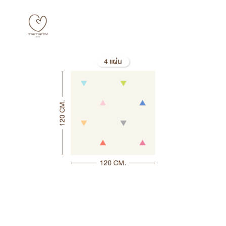 แผ่นรองคลาน จิ๊กซอว์ MAMAMO ชุด CHRISTMAS COLLECTION ลาย CONFETTI เซต 4 แผ่น เกรดพรีเมี่ยม หนา 1.4 CM. พร้อมขอบปิด พร้อมส่ง_0