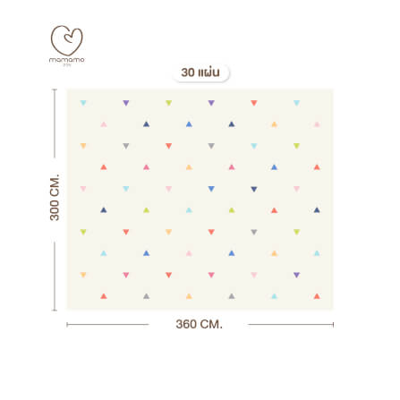 แผ่นรองคลาน จิ๊กซอว์ MAMAMO ชุด CHRISTMAS COLLECTION ลาย CONFETTI เซต 30 แผ่น เกรดพรีเมี่ยม หนา 1.4 CM. พร้อมขอบปิด พร้อมส่ง_0