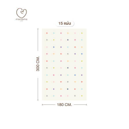 แผ่นรองคลาน จิ๊กซอว์ MAMAMO ชุด CHRISTMAS COLLECTION ลาย TWINKLE เซต 15 แผ่น เกรดพรีเมี่ยม หนา 1.4 CM. พร้อมขอบปิด พร้อมส่ง_0