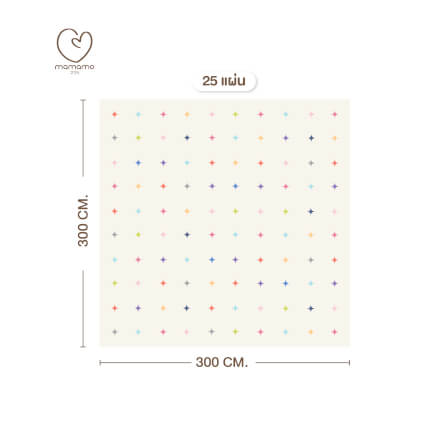 แผ่นรองคลาน จิ๊กซอว์ MAMAMO ชุด CHRISTMAS COLLECTION ลาย TWINKLE เซต 25 แผ่น เกรดพรีเมี่ยม หนา 1.4 CM. พร้อมขอบปิด พร้อมส่ง_0