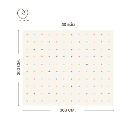 แผ่นรองคลาน จิ๊กซอว์ MAMAMO ชุด CHRISTMAS COLLECTION ลาย TWINKLE เซต 30 แผ่น เกรดพรีเมี่ยม หนา 1.4 CM. พร้อมขอบปิด พร้อมส่ง_0