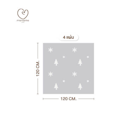 แผ่นรองคลาน จิ๊กซอว์ MAMAMO ชุด CHRISTMAS COLLECTION ลาย SNOW CHRISTMAS เซต 4 แผ่น เกรดพรีเมี่ยม หนา 1.4 CM. พร้อมขอบปิด พร้อมส่ง_0