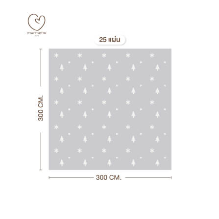 แผ่นรองคลาน จิ๊กซอว์ MAMAMO ชุด CHRISTMAS COLLECTION ลาย SNOW CHRISTMAS เซต 25 แผ่น เกรดพรีเมี่ยม หนา 1.4 CM. พร้อมขอบปิด พร้อมส่ง_0