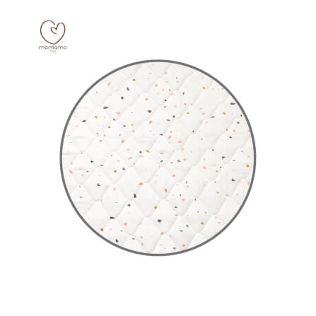 ผ้าปูรองคลาน MAMAMO ลาย PASTEL TERRAZZO รูปทรงวงกลม เนื้อผ้านุ่มนิ่ม มีปุ่มกันลื่น พร้อมส่ง_0