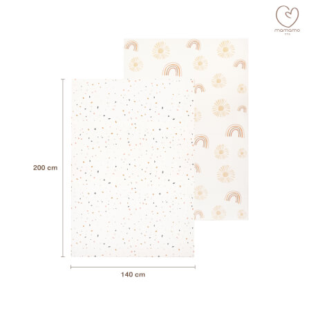 แผ่นรองคลาน PU ม้วน MAMAMO ความหนาพรีเมี่ยม 1.5 CM. ขนาด 140X200 CM. ลาย PASTEL TERRAZZO มีลาย 2 ด้าน พร้อมส่ง_5