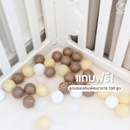 คอกกั้นเด็ก MAMAMO ลายหมี วัสดุ HDPE ขนาด 6 ฟุต พร้อมมุมกิจกรรม แถมฟรี ของเล่นหลายรายการ พร้อมส่ง_6