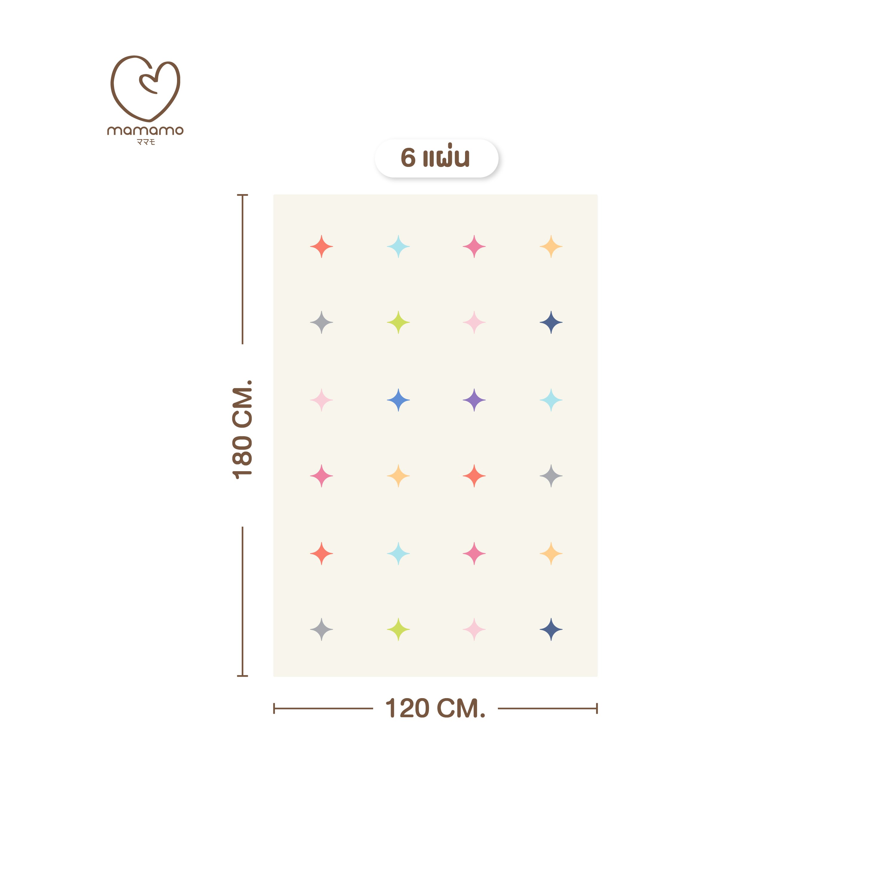 แผ่นรองคลาน จิ๊กซอว์ MAMAMO ชุด CHRISTMAS COLLECTION ลาย TWINKLE เซต 6 แผ่น เกรดพรีเมี่ยม หนา 1.4 CM. พร้อมขอบปิด แถมฟรี ถุงซิปพกพา พร้อมส่ง_0