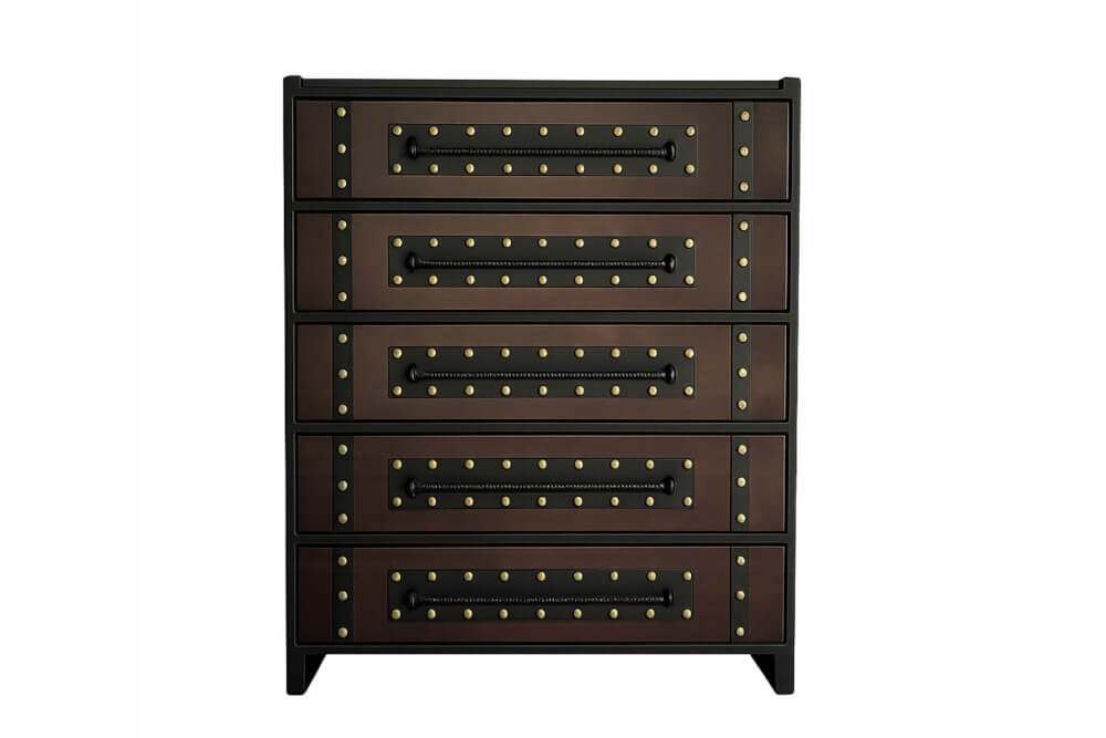 ตู้ลิ้นชัก 5 ชั้น THE WILD FURNITURE รุ่น ARCANE 100 ซม. สีไม้โอ๊ค/ดำ_0