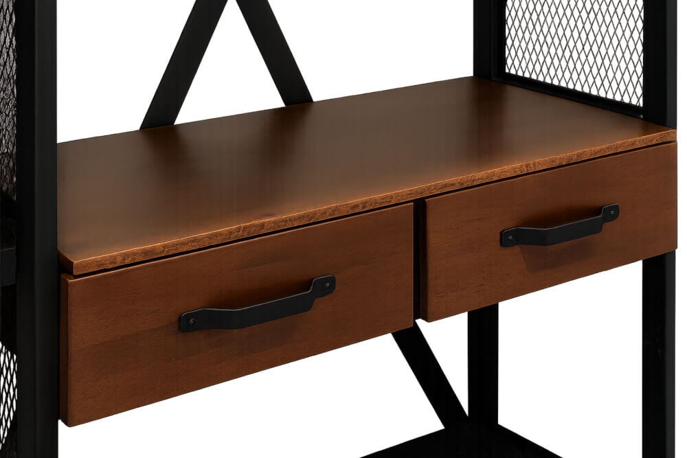 ตู้เสื้อผ้า THE WILD FURNITURE รุ่น LOBO 160*45*200 ซม. สีไม้สัก/ดำ