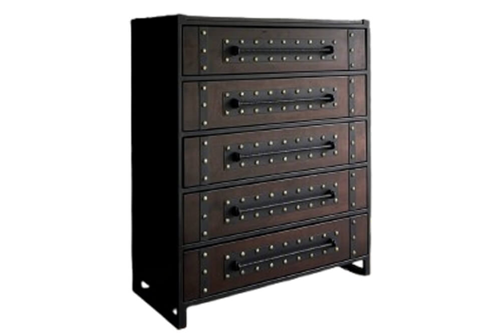 ตู้ลิ้นชัก 5 ชั้น THE WILD FURNITURE รุ่น ARCANE 100 ซม. สีไม้โอ๊ค/ดำ_4