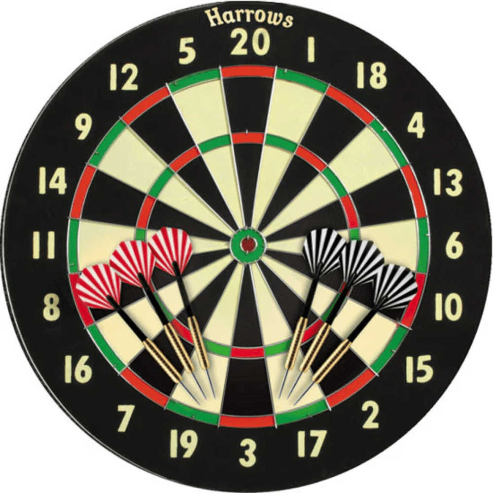 กระดานปาเป้า HARROWS FAMILY DART GAME - DARTBOARD & 6 DARTSN 18