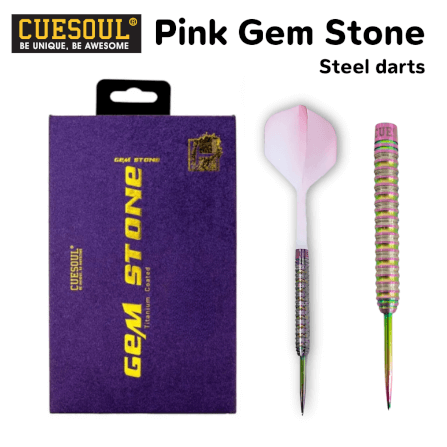 ลูกดอกปาเป้า CUESOUL PINK GEM STONE STEEL DARTS 22G_7