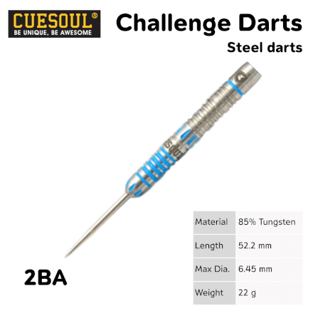 ลูกดอกปาเป้า CUESOUL CHALLENGE STEEL DARTS 22G_1