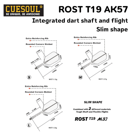 ปีกลูกดอกปาเป้า CUESOUL ROST T19 สีแดง_4