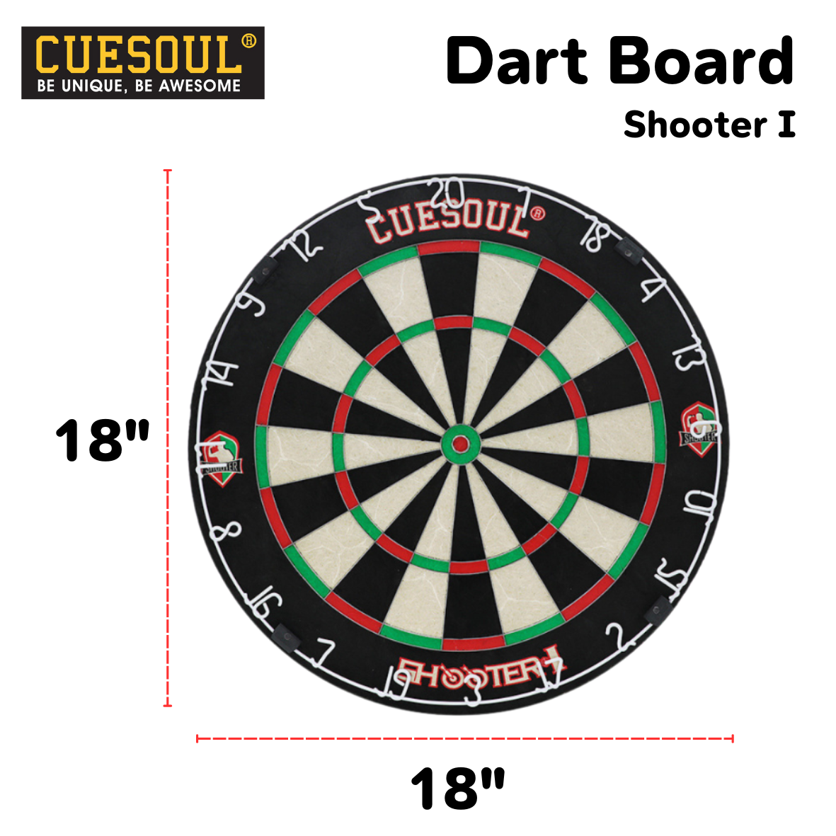 กระดานปาเป้า CUESOUL DARTBOARD รุ่น SHOOTER I 18