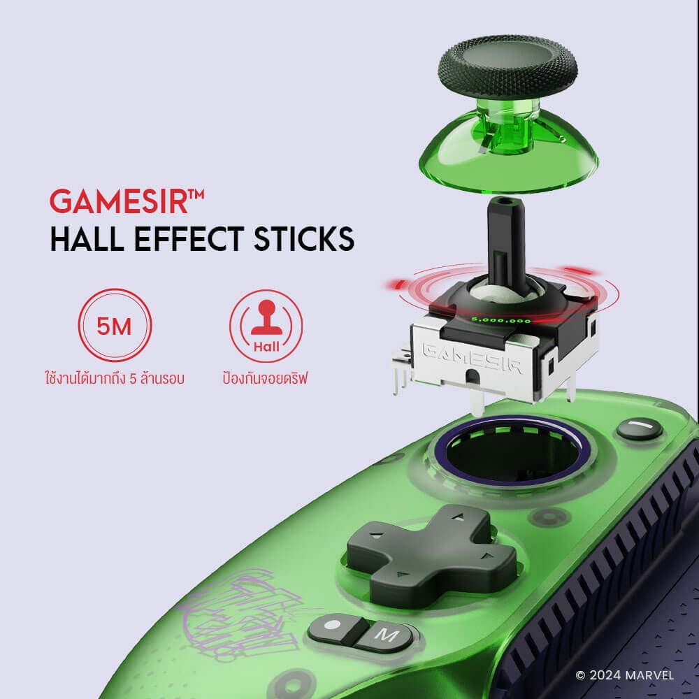 จอยเกมไร้สาย GAMESIR G8 PLUS - HULK EDITION