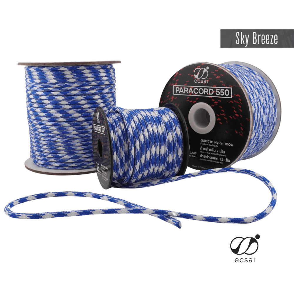 เชือกพาราคอด 550 ECSAI ขนาด 4 มม. ยาว 15 ม. สี SKY BREEZE