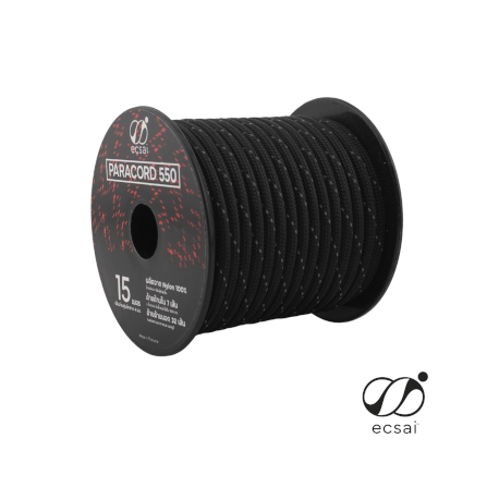 เชือกพาราคอด 550 ECSAI ขนาด 4 มม. ยาว 15 ม. สี BLACK REFLEX_0