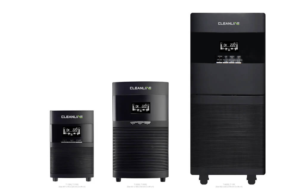 เครื่องสำรองไฟฟ้า CLEANLINE UPS รุ่น T-2000 2000VA/2000W TOWER TYPE_3
