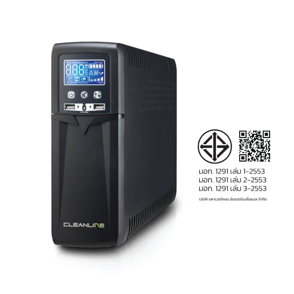 เครื่องสำรองไฟฟ้า CLEANLINE UPS รุ่น PRIME-1000 1000VA/600W_4