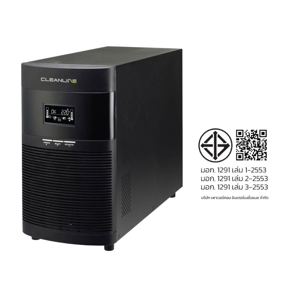 เครื่องสำรองไฟฟ้า CLEANLINE UPS รุ่น T-3000 3000VA/3000W TOWER TYPE