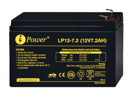 แบตเตอรี่แห้ง CLEANLINE IPOWER LP12-7.2 (12V 7.2AH)_1
