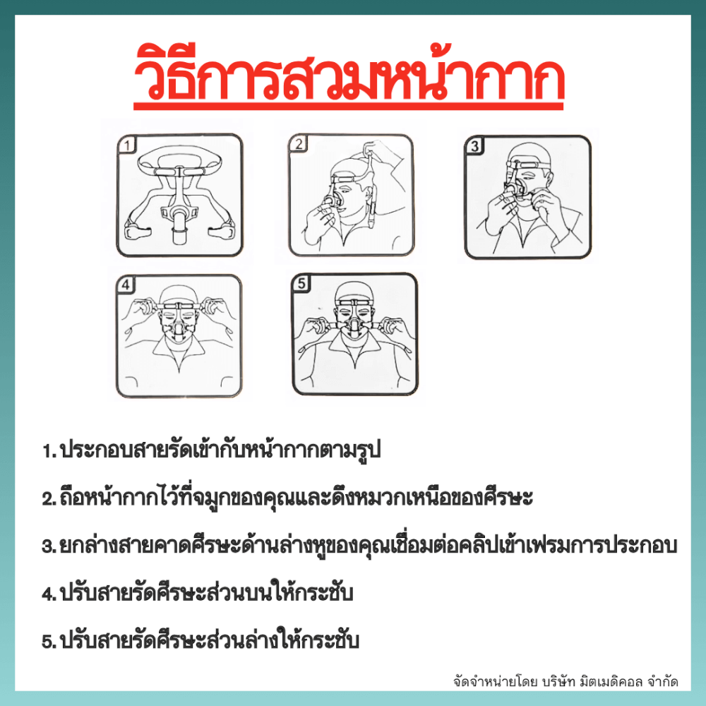 หน้ากากเครื่อง AUTO CPAP BMC ครอบจมูก NASAL MASK N5 SIZE S