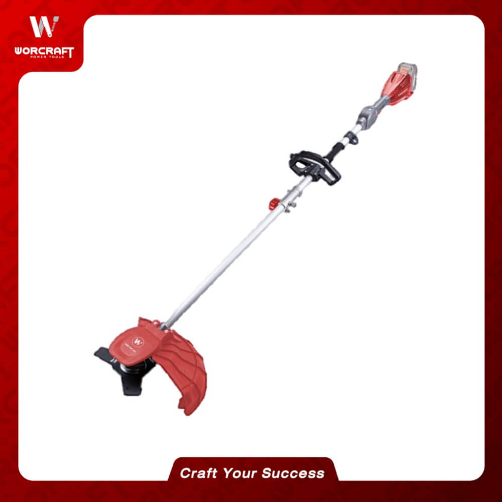 เครื่องตัดหญ้าไร้สาย (พร้อมแบตเตอรี่และแท่นชาร์จ) WORCRAFT รุ่น CGT-S20LIB 20 โวลต์