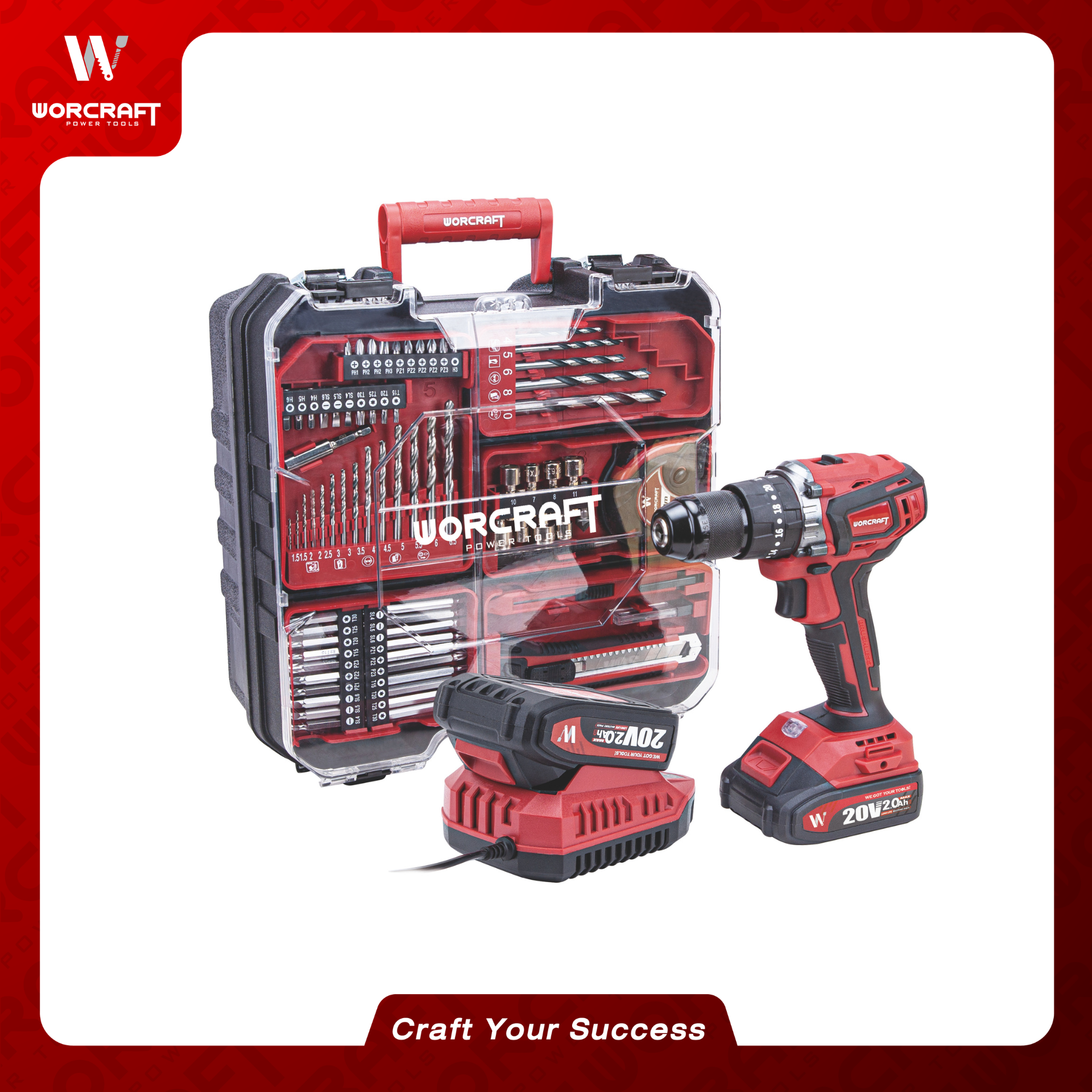 สว่านไร้สาย WORCRAFT รุ่น CHD-S20LIBES