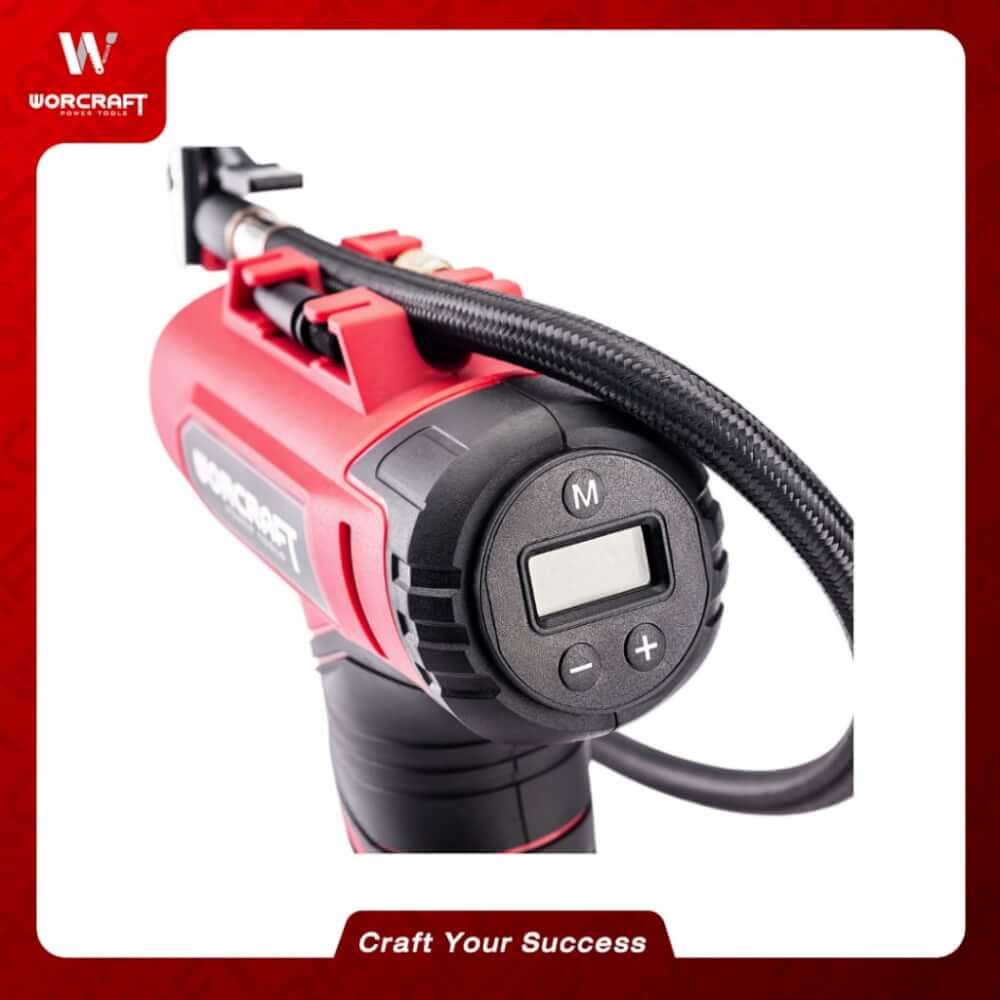 เครื่องสูบลมไร้สาย WORCRAFT รุ่น CAC-S20LIG 20 โวลต์ (พร้อมแบตเตอรี่และแท่นชาร์จ)