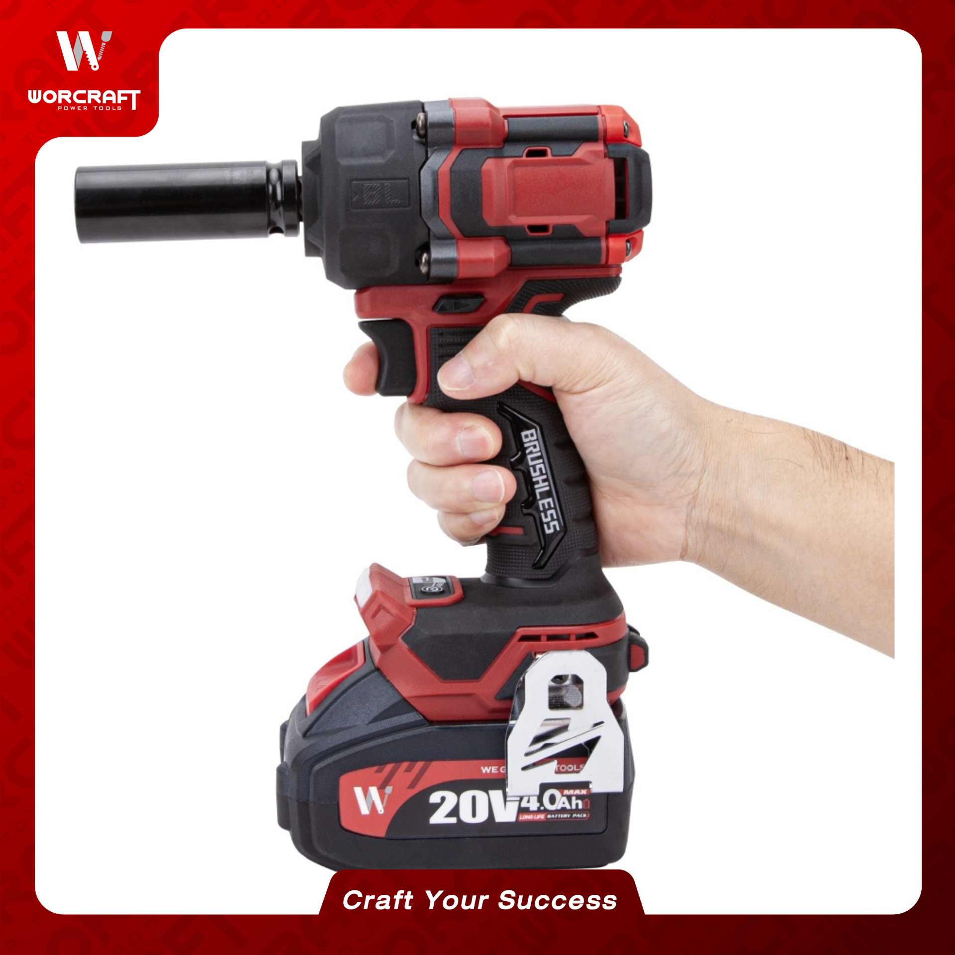 บล็อกกระแทกไร้สาย WORCRAFT รุ่น CIW-S20LIBM-750 (พร้อมแบตเตอรี่และแท่นชาร์จ)_2
