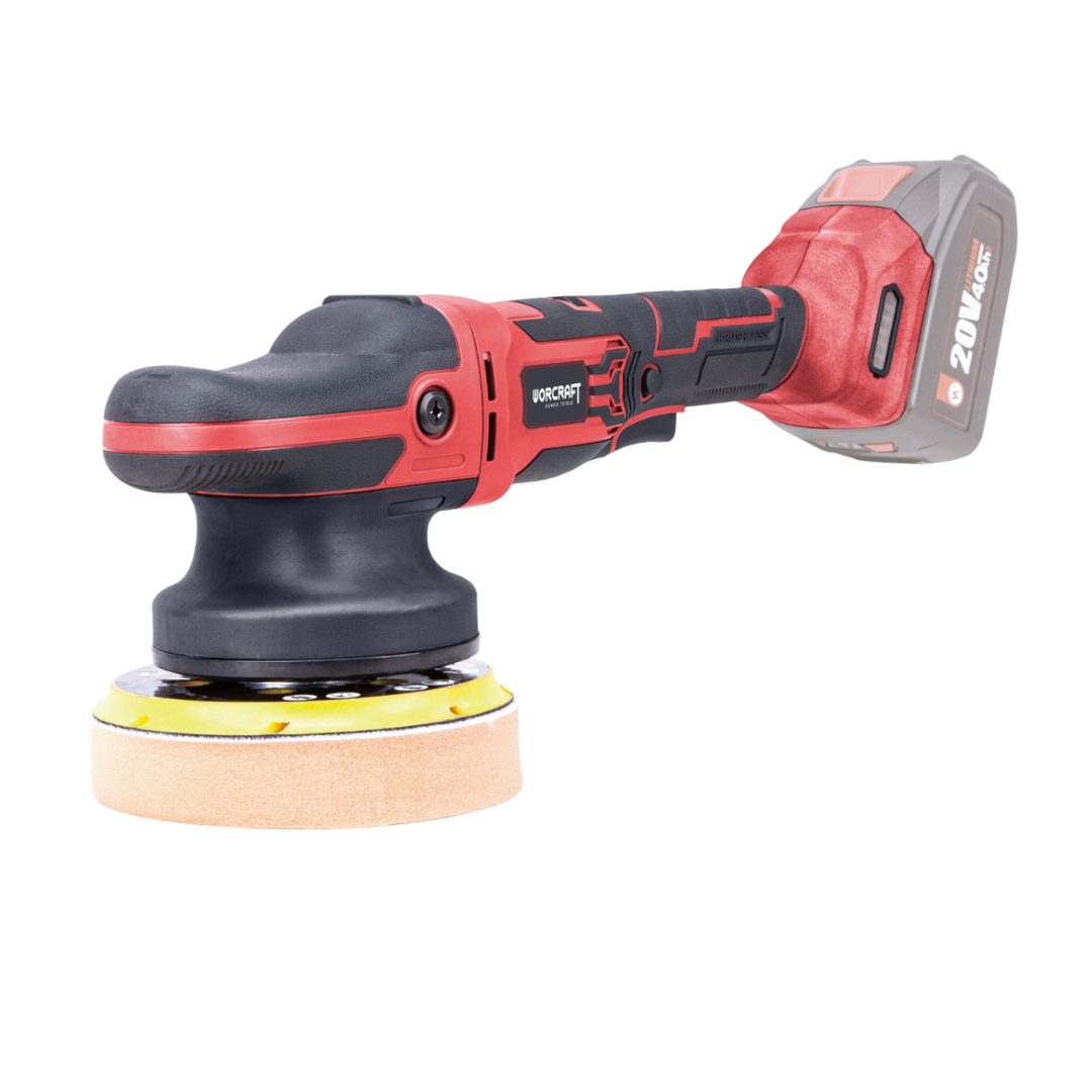 เครื่องขัดสีรถยนต์ไร้สาย WORCRAFT รุ่น COP-S20LIBH แบบข้อเหวี่ยง 6 นิ้ว 20V (พร้อมแบตเตอรี่และแท่นชาร์จ)_0