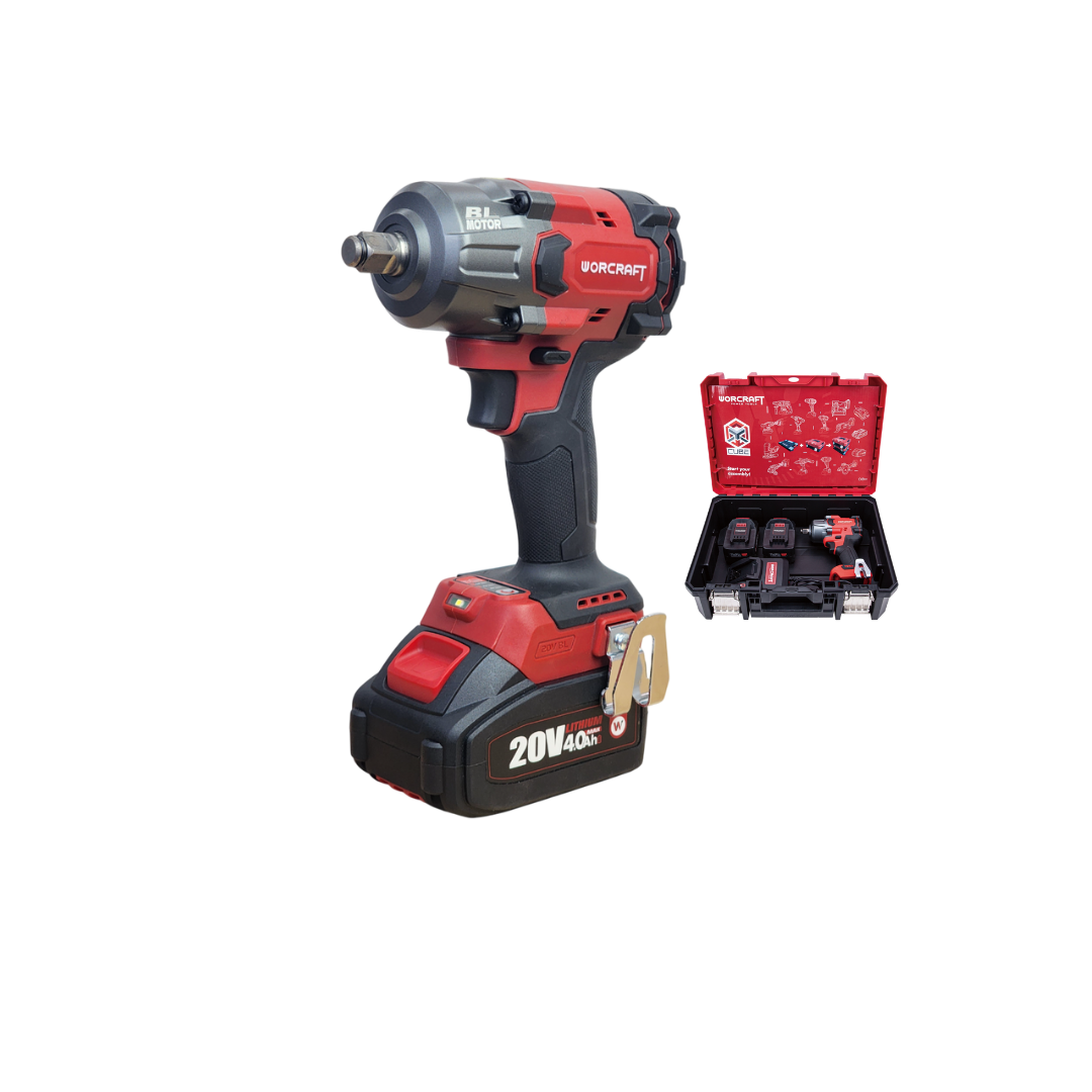 บล็อกกระแทกไร้สาย 850 นิวตัน (พร้อมแบตเตอรี่และแท่นชาร์จ) WORCRAFT รุ่น XCUBE006_0