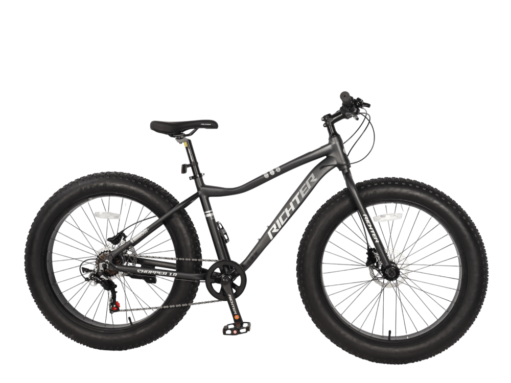 จักรยานเสือภูเขาล้อโต RICHTER CHOPPER 1.0 ขนาดวงล้อ 26 นิ้ว ไซส์ 17 สี Matte Black (ดำด้าน) 