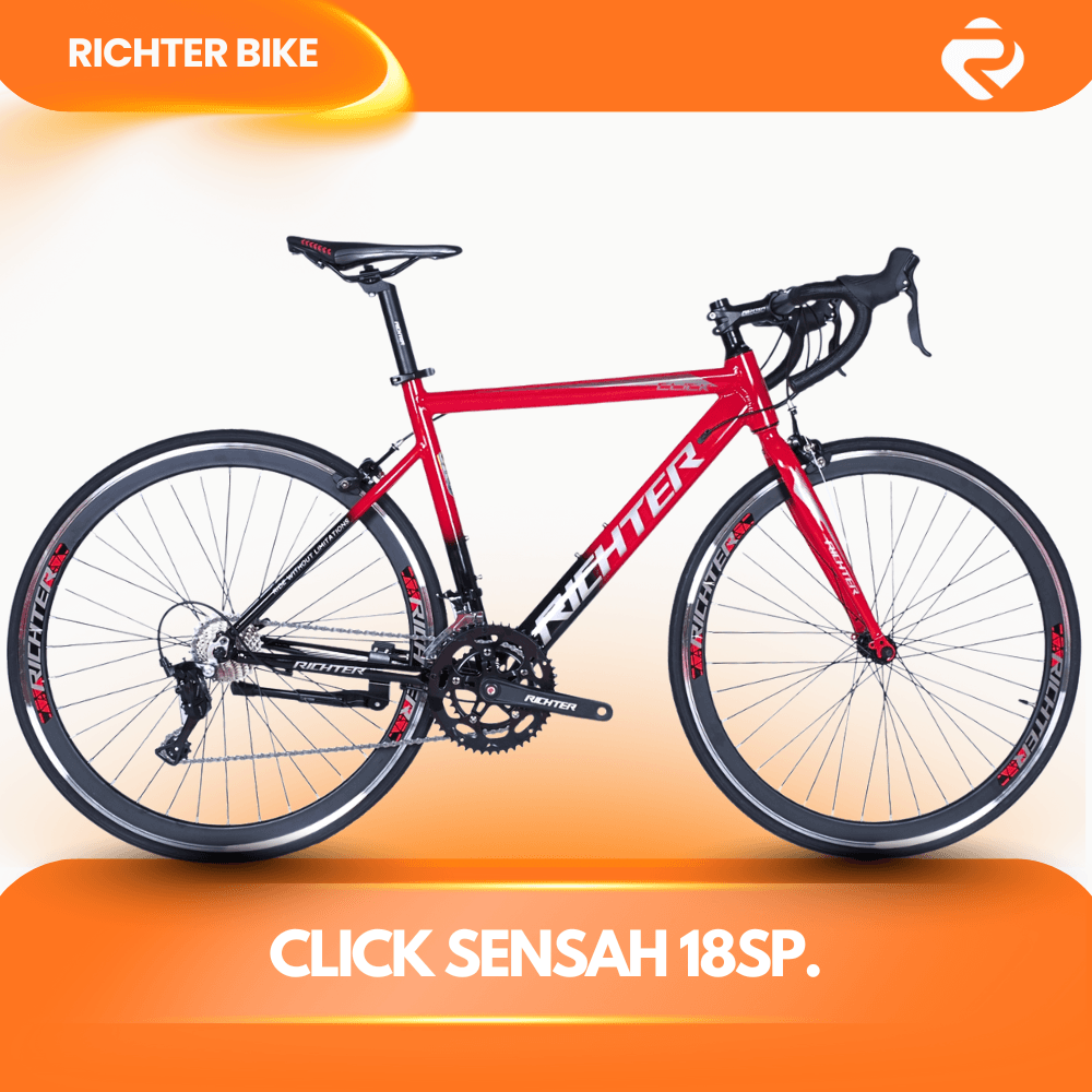 จักรยานเสือหมอบ RICHTER CLICK ขนาดวงล้อ 700C ไซส์ 46 สีเเดง