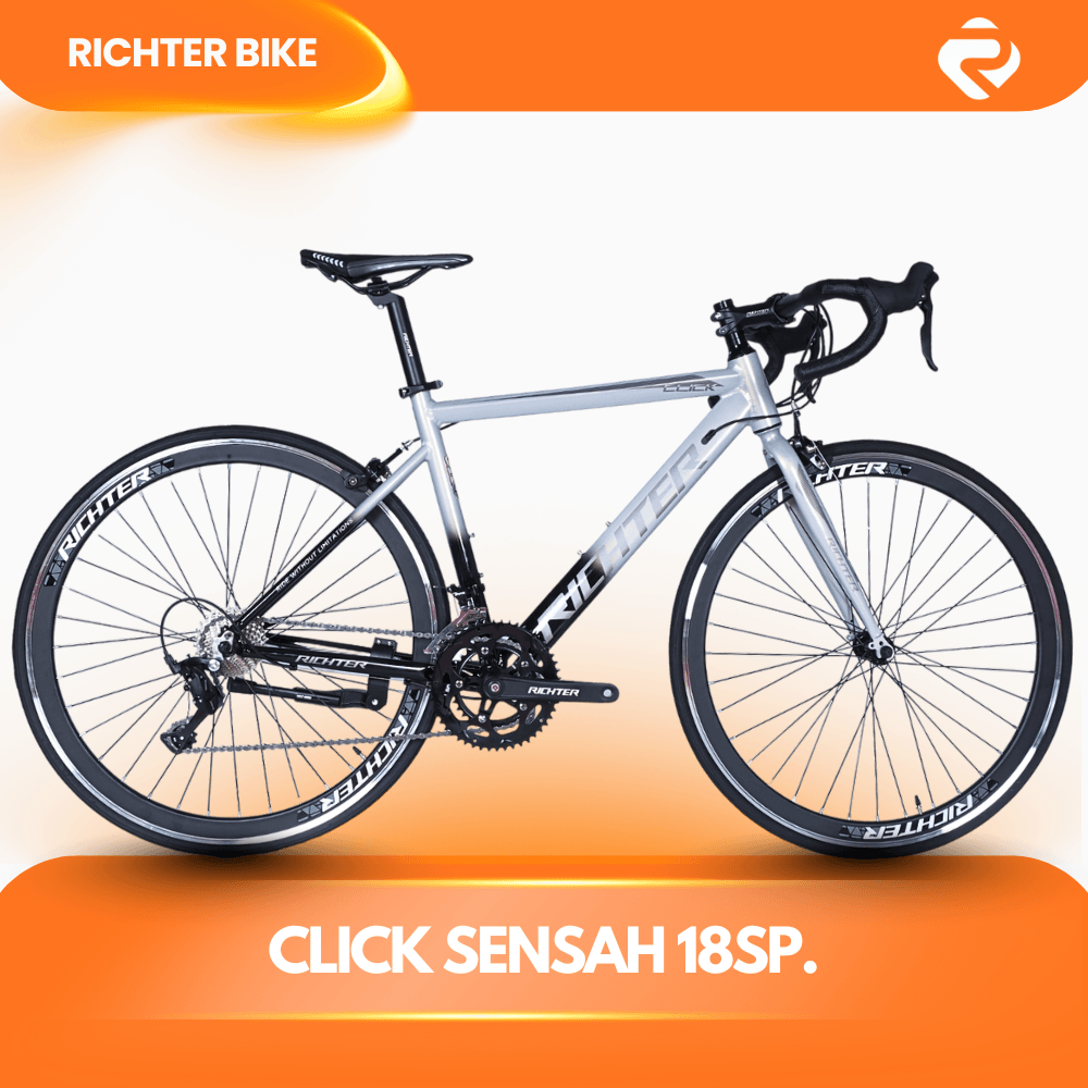 จักรยานเสือหมอบ RICHTER CLICK ขนาดวงล้อ 700C ไซส์ 46 สีเทา