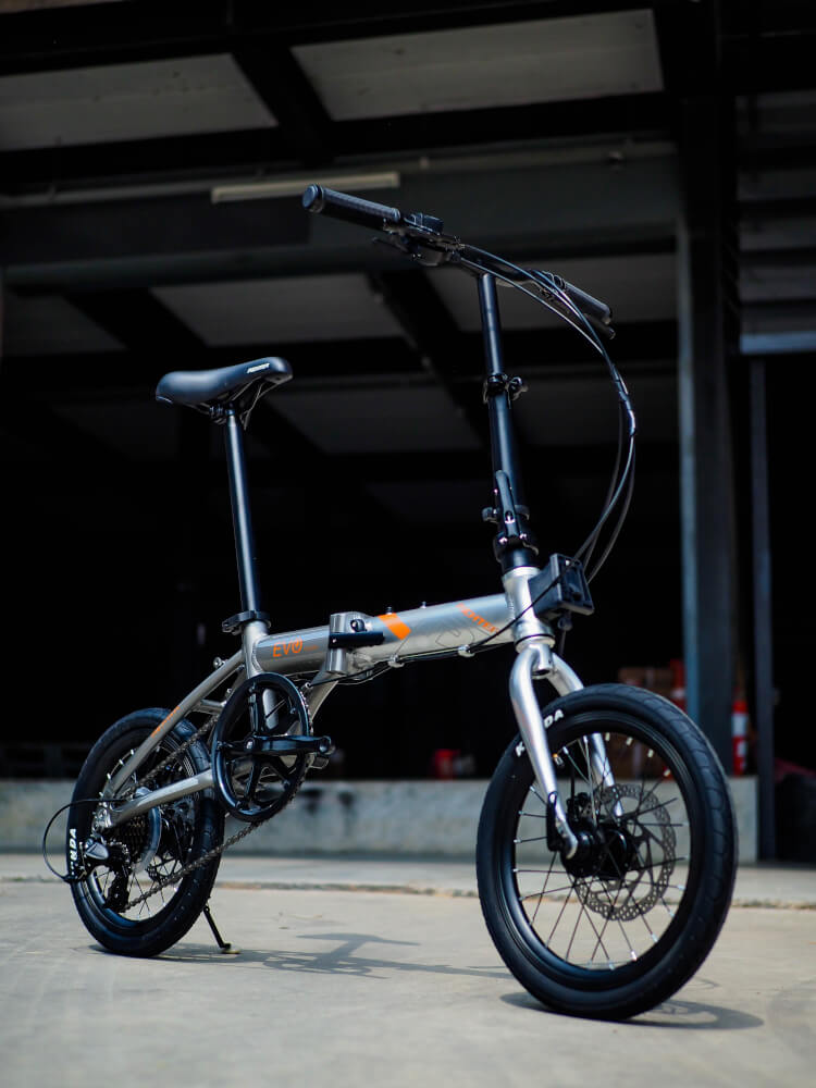 จักรยานพับได้ RICHTER EVO วงล้อ 16 นิ้ว สีเทาเงิน