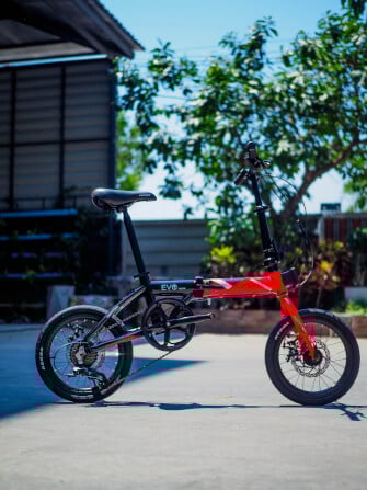 จักรยานพับได้ RICHTER EVO วงล้อ 16 นิ้ว สีแดงดำ_2