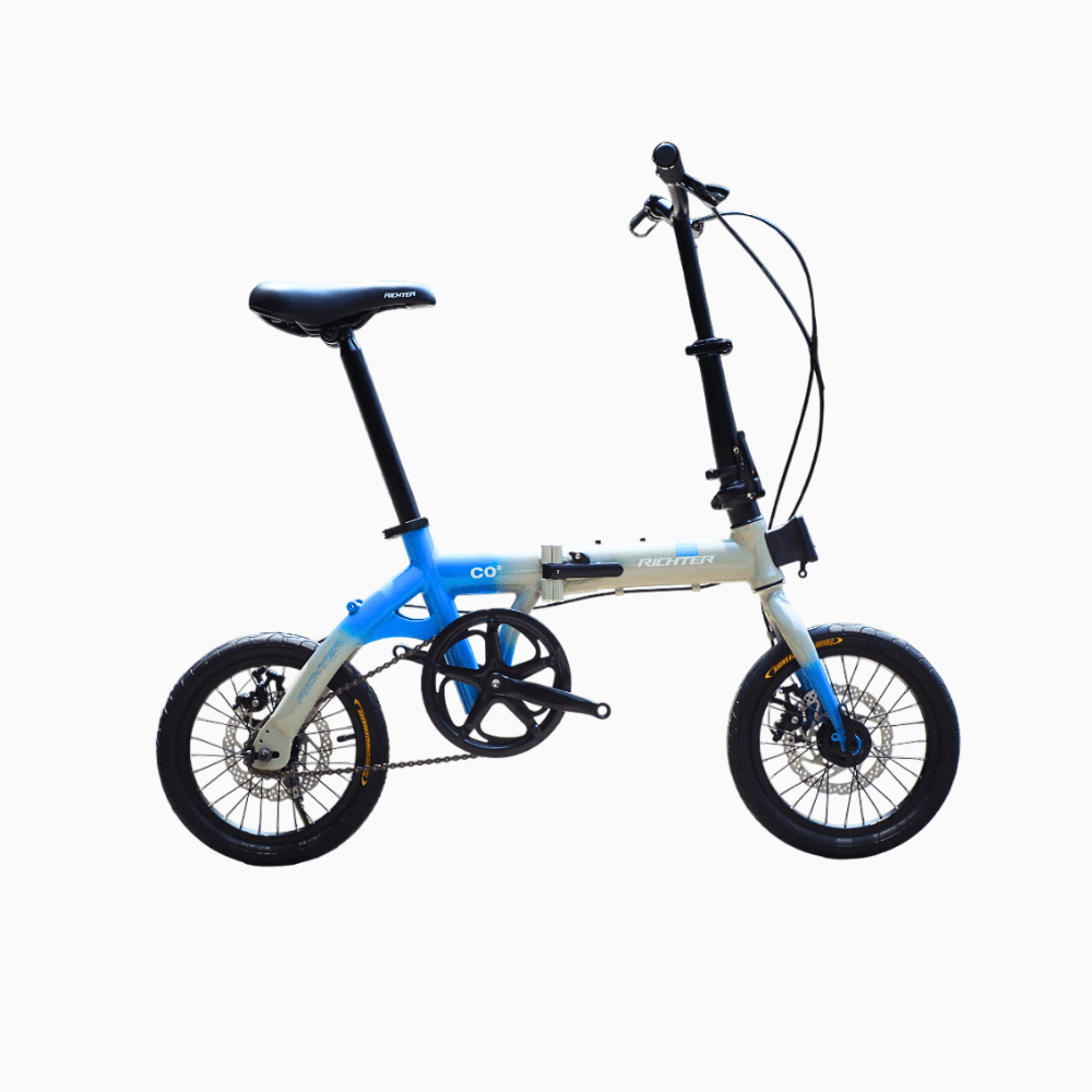 จักรยานพับได้ RICHTER CO2 14 นิ้ว สีเทาฟ้า