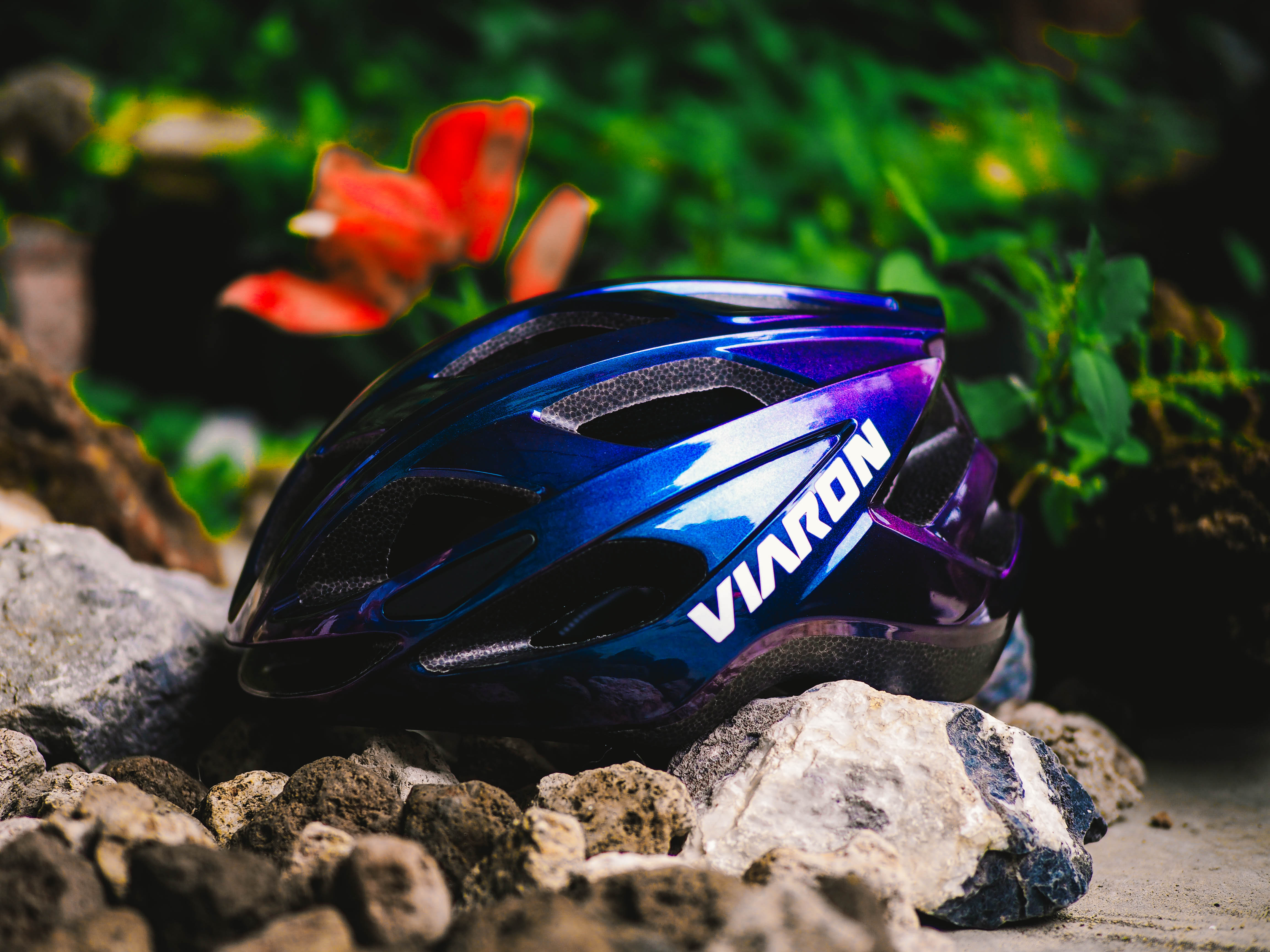 หมวกปั่นจักรยาน Viaron รุ่น V6 สีม่วงโฮโล_4