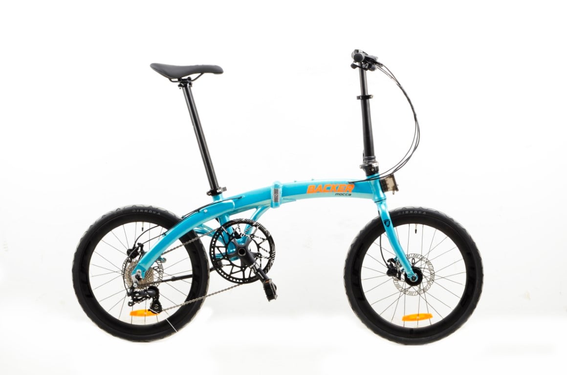 จักรยานพับ BACKER รุ่น MOCCA สีฟ้า_0